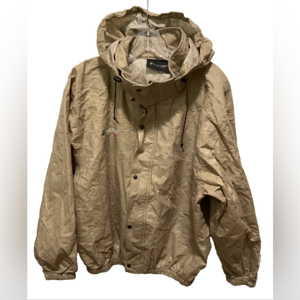 Frogg Toggs Outerwear Rain Jacket Men's Medium Beige 100% Polyester Waterproof